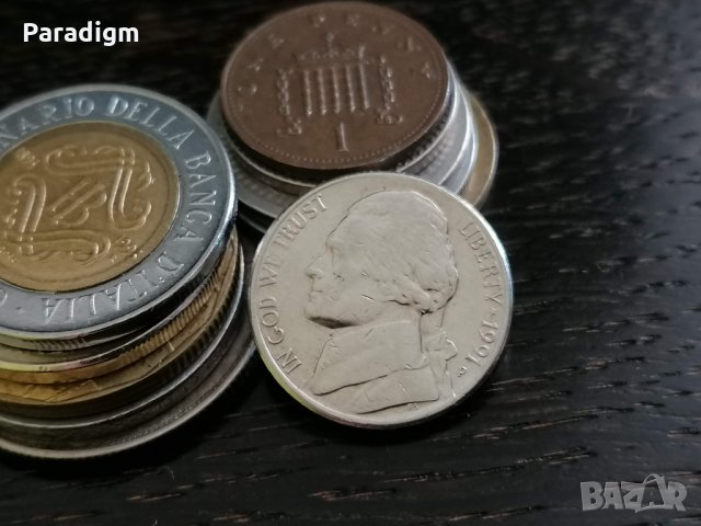 Монета - САЩ - 5 цента | 1991г., снимка 2 - Нумизматика и бонистика - 34156112