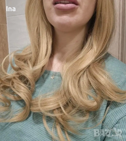 Руса перука на прическа от сушоар направена, снимка 7 - Аксесоари за коса - 54154850