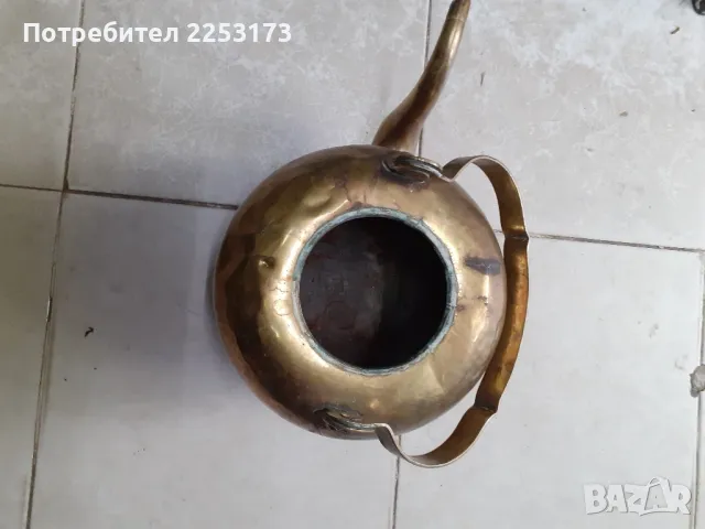 Стар бронзов чайник , снимка 2 - Декорация за дома - 48294829