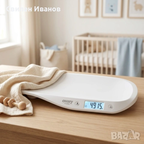 Бебешка електронна везна Camry – Прецизно измерване до 20 кг с HOLD функция и LCD дисплей