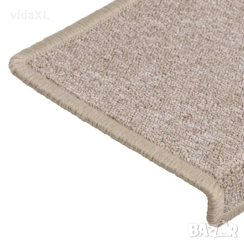 vidaXL Изтривалки за стълби 15 бр. 65x21x4 см, бежови, правоъгълни, с кант, снимка 6 - Изтривалки - 56145985