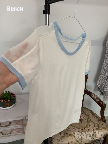 Красив модел дамска тениска в размер M-L, снимка 6 - Тениски - 44614464