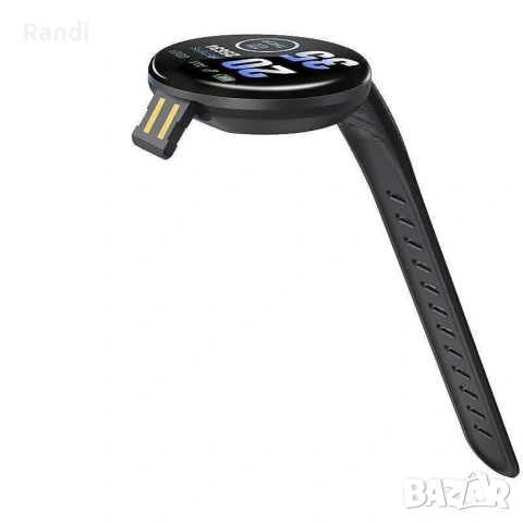 D18 - Интелигентен смарт часовник с измерване на пулс и кръвно. Цвят - черен., снимка 6 - Смарт часовници - 53268739