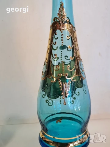 декантер със шест чаши Murano с 24к позлата уникат, снимка 9 - Сервизи - 50852254