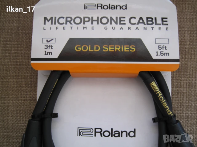 Микрофонен кабел, Neutrik XLR конектори, Roland Gold Seri най високата серия внос от Германия Нов!!!, снимка 4 - Микрофони - 51130959