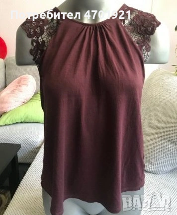 Виненочервен потник H&M