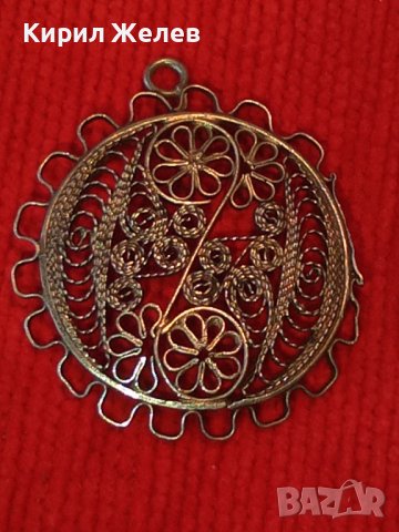 СРЕБЪРЕН ФИЛИГРАН СТАРИНЕН МЕДАЛЬОН РЪЧНА ЮВЕЛИРНА МАЙСТОРСКА РАБОТА 19 ВЕК 22201, снимка 2 - Колиета, медальони, синджири - 33133735