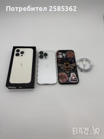 iPhone 13 Pro 128GB Silver / 100% Батерия / Перфектен технически