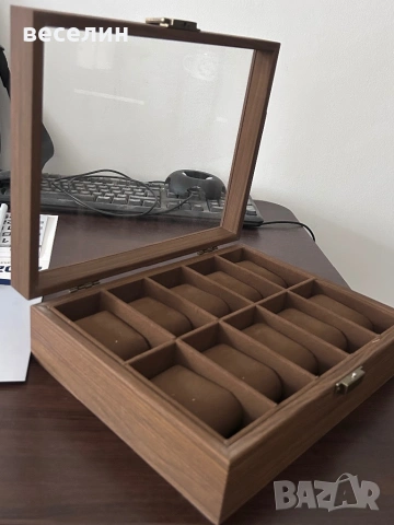 ЛУКСОЗНА ДЪРВЕНА КУТИЯ ЗА 10 ЧАСОВНИКА, снимка 6 - Други - 53974120