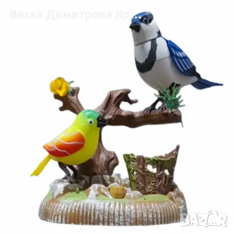 Пластмасова играчка, Музикални папагали кацнали на дъвче, снимка 4 - Музикални играчки - 48044222