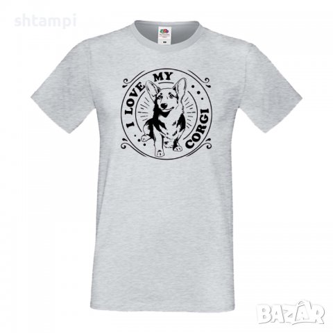 Мъжка тениска I Love My Corgi Dog,Куче, животно,подарък,изненада, снимка 5 - Тениски - 36933842