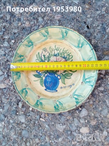 Стара английска чиния за стена, снимка 2 - Антикварни и старинни предмети - 29699952