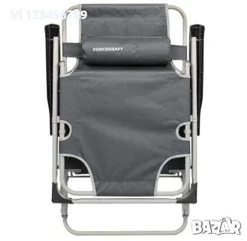 Сгъваем Усилен Шезлонг с подлакътник и възглавница, снимка 4 - Къмпинг мебели - 50822948