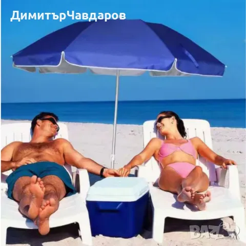 Плажен чадър Muhler, снимка 4 - Градински мебели, декорация  - 49858789