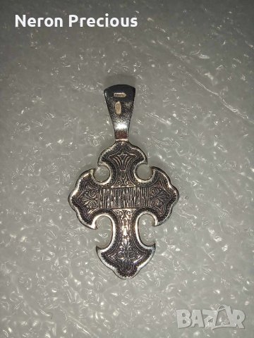 Сребърен кръст 31мм, снимка 2 - Колиета, медальони, синджири - 42448450