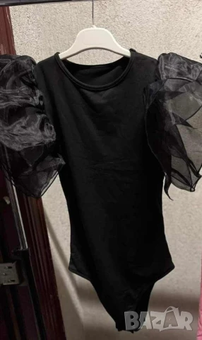 Боди с ефектен ръкав , снимка 5 - Блузи с дълъг ръкав и пуловери - 50913449