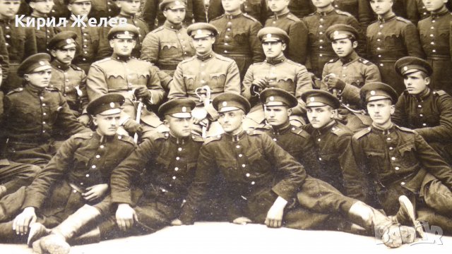 Стара ОБЩА ВОЕННА РОТНА СНИМКА за СПОМЕН от ВРЕМЕТО на ЦАРСТВО БЪЛГАРИЯ Тип ПОЩЕНСКА КАРТИЧКА 32668, снимка 2 - Колекции - 38832728