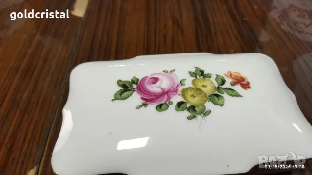 Стар порцелан кутия за бижута , снимка 6 - Антикварни и старинни предмети - 50147738