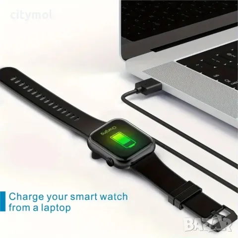 Магнитно зарядно за смарт часовник / смарт гривна, 2 pin 7,62 мм, снимка 7 - Смарт гривни - 48489768