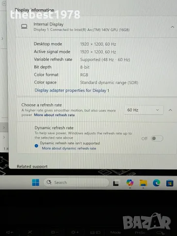 Lenovo T14 Gen 6`Ultra 7 258v Copilot+PC/32GB LPDDR5X/1TB SSD Gen5/Гаранция 32 Месеца/Батерия 100%, снимка 8 - Лаптопи за работа - 55792078