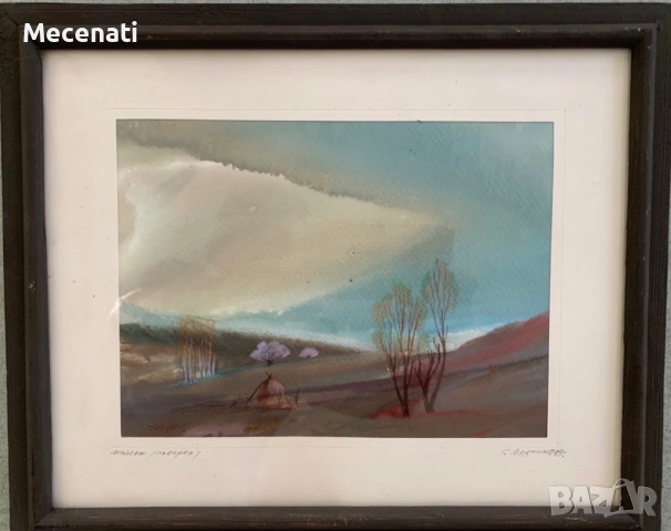 ГЕОРГИ ГЕРДЖИКОВ акварел пейзаж, снимка 3 - Картини - 53098988