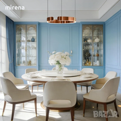 LED ЛЕД модерена висяща полилей кръгъл димируем регулируема височина, снимка 2 - Лампи за таван - 53144425