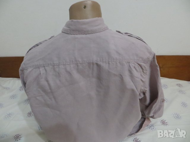 Мъжка риза с дълъг ръкав от лен Bonobo jeans, снимка 3 - Ризи - 42285315