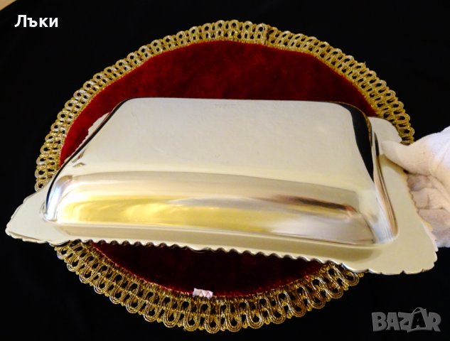 Английски бароков съд за сервиране 850 гр. , снимка 6 - Антикварни и старинни предмети - 38585994