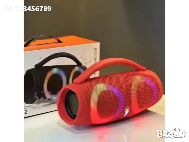 Голяма портативна мощна блутут колона Booms Box 3 RGB, снимка 3 - Bluetooth тонколони - 48821203