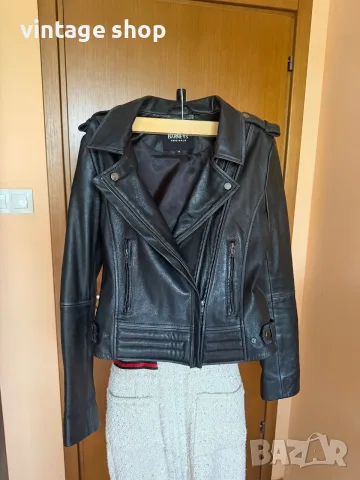 Дамско кожено яке Barneys тип байкър размер 10(М/L), снимка 11 - Якета - 56087001