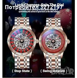 MUKUO Дизайнерски Автоматичен, механичен часовник Рулетка, водоустойчив , снимка 3 - Мъжки - 49597823