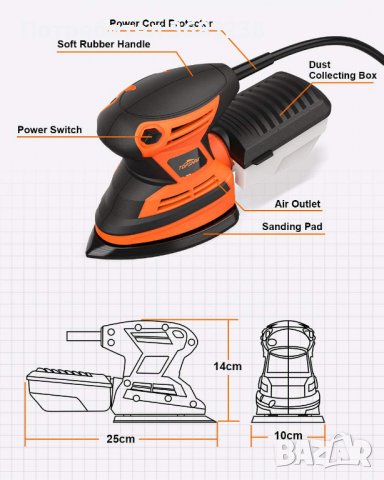 TOPSHAK TS-SD3 200W шлифовъчна машина за детайли , снимка 7 - Други инструменти - 40110079
