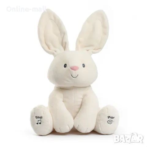Интерактивно плюшено Зайче, музикално Peek A Boo с Мърдащи уши, снимка 7 - Плюшени играчки - 48253800