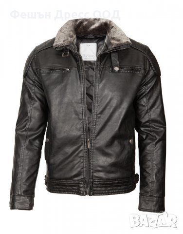 Мъжко зимно кожено яке – 3254, снимка 3 - Якета - 31332482