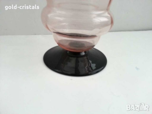 Стъклена гарафа и стъклени чаши цветно стъкло , снимка 6 - Антикварни и старинни предмети - 30790242