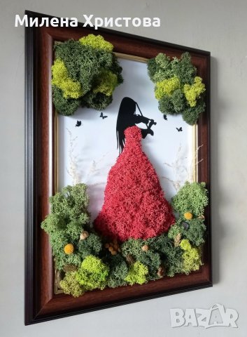 Подарък за цигулка със скандинавски мъх , снимка 2 - Пана - 38109754