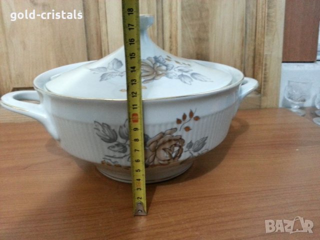 Стар български порцелан супник, снимка 3 - Антикварни и старинни предмети - 34177018