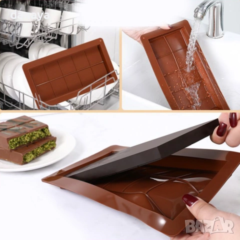 6108 Силиконова форма за дубайски шоколад, снимка 4 - Форми - 53139237