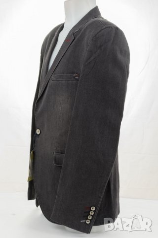 Памучно мъжко сако в цвят антрацит марка Sir Raymond Tailor, снимка 3 - Сака - 30978386