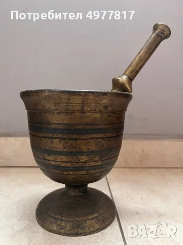 Старинно метално хаванче с чукало