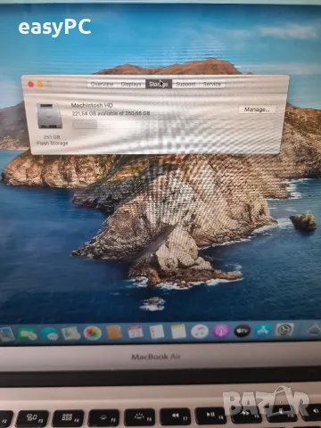 Apple Macbook Air A1466 Mid 2012 Intel Core i5-3427U, 4GB LPDDR3, SSD 256GB нова батерия, снимка 11 - Лаптопи за дома - 55786825