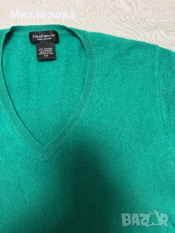 Кашмирен пуловер зелен, снимка 2 - Блузи с дълъг ръкав и пуловери - 52918405