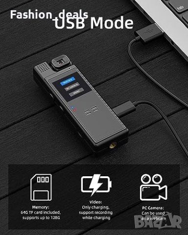 Нов 64G HYCENCY Камера за тяло 1080P Нощно Виждане 180° Ротация, снимка 6 - HD камери - 42826482