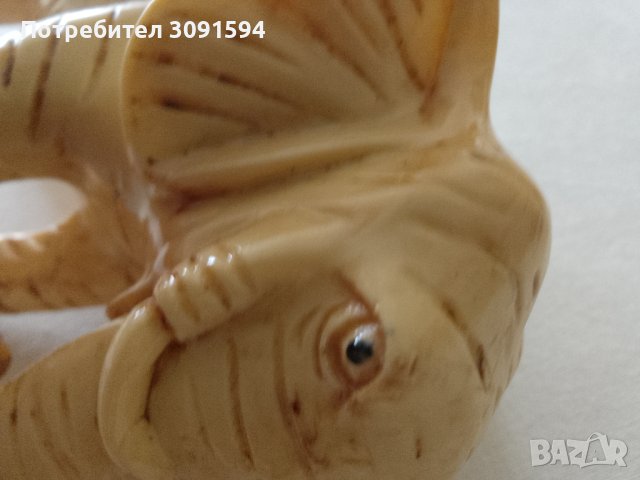Рядка фигура, скулптура,статуетка Слонче от Слонова кост във перфектно състояние , снимка 8 - Антикварни и старинни предмети - 44296113