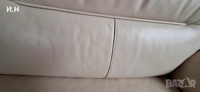 Заглавие: Луксозен италиански диван NATUZZI – Естествена дебела кожа (Като нов), снимка 3 - Дивани и мека мебел - 53898669