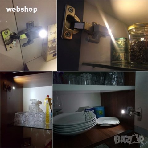2 бр. LED Лампи за панти, гардероби, шкафове, снимка 2 - Други - 40677609