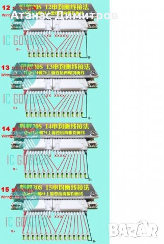 Универсален BMS от 8S до 20S, 400A пик, програмируем с Bluetooth, снимка 6 - Друга електроника - 32195492