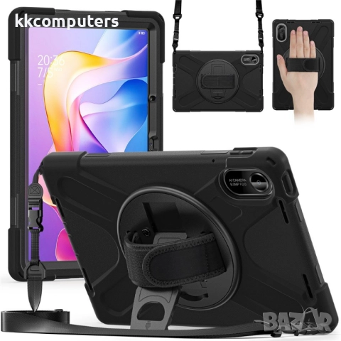 Удароустойчив калъф със задна част от PC + Лента през рамо за Xiaomi Redmi Pad 2 | 360° ротация | Пр, снимка 5 - Калъфи, кейсове - 52143899