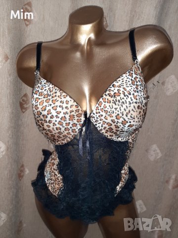 85 В К-т Корсет анимал принт и дантелена черна прашка , снимка 5 - Корсети, бюстиета, топове - 40542141