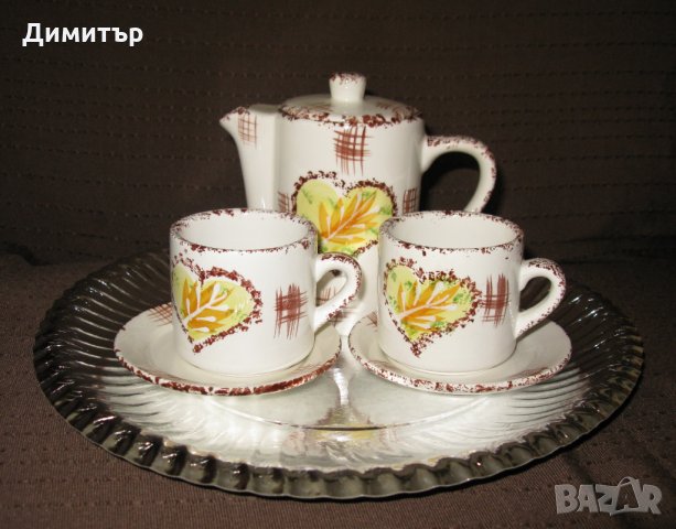 Комплект чаши и каничка за кафе, снимка 5 - Сервизи - 31541726